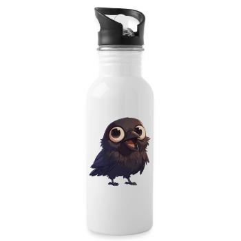 Crows Crow - Water bottle with straw - white - Right