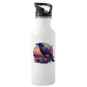 Crows Crow - Water bottle with straw - white - Right