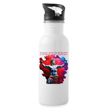 I CAME TO VICTORY - Water bottle with straw - white - Right