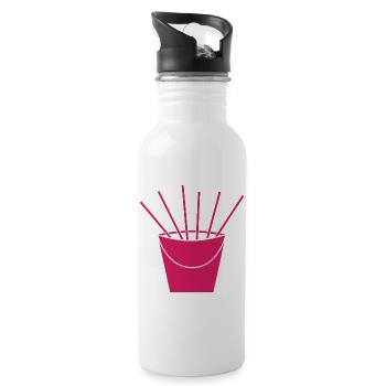 Majorque - Team Sangria - Logo de la poitrine - Gourde avec paille intégrée - blanc - Droite