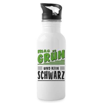 LIKES GREEN AND NO BLACK - Water bottle with straw - white - Right