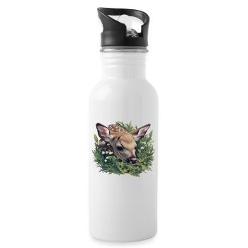Cerf Cerf - Gourde avec paille intégrée - blanc - Droite