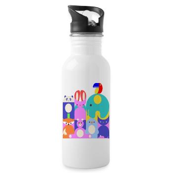 WhimsyWilds - Water bottle with straw - white - Right