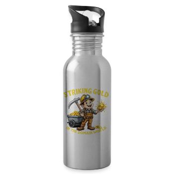 GOLDGRÄBER - Trinkflasche mit integriertem Trinkhalm - Lightsilver - Rechts