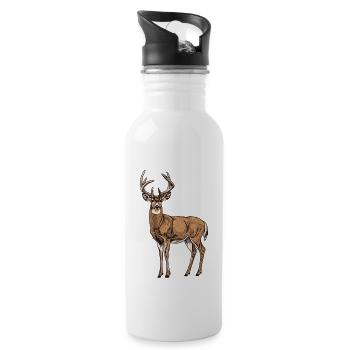 Cerf Cerf - Gourde avec paille intégrée - blanc - Droite