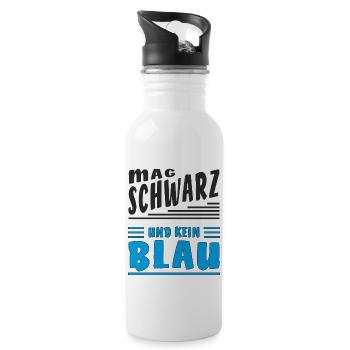 MAG SCHWARZ UND KEIN BLAU - Trinkflasche mit integriertem Trinkhalm - Weiß - Rechts