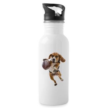 Beagle - Trinkflasche mit integriertem Trinkhalm - Weiß - Rechts