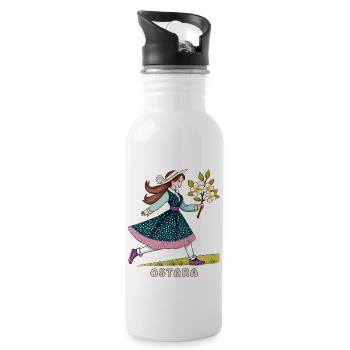 KIND OSTARA - Trinkflasche mit integriertem Trinkhalm - Weiß - Rechts