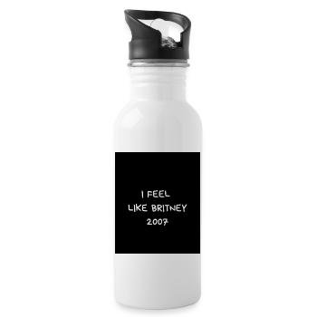 FeellikeBritney2007 - Trinkflasche mit integriertem Trinkhalm - Weiß - Rechts