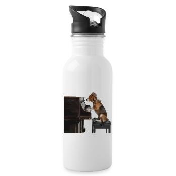 Beagle - Trinkflasche mit integriertem Trinkhalm - Weiß - Rechts