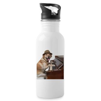 Labrador Retriever - Water bottle with straw - white - Right