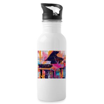Piano - Water bottle with straw - white - Right