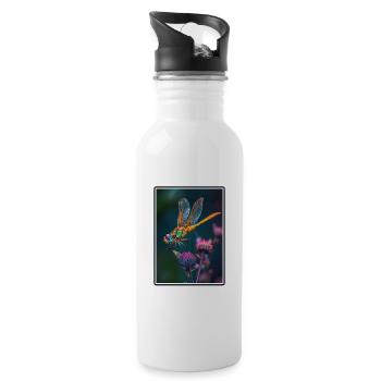 Dragonflies Dragonfly - Water bottle with straw - white - Right