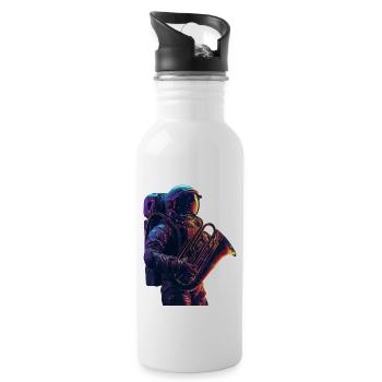 Astronaut Tuba - Water bottle with straw - white - Right