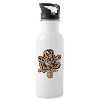Breakfast Is For Losers Opera House Vocalist - Water bottle with straw - white - Right