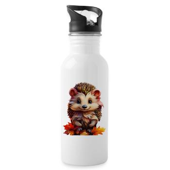 IGEL HERBSTLAUB - Trinkflasche mit integriertem Trinkhalm - Weiß - Rechts