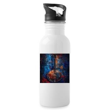 Banjo - Trinkflasche mit integriertem Trinkhalm - Weiß - Rechts