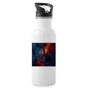 Banjo - Trinkflasche mit integriertem Trinkhalm - Weiß - Rechts