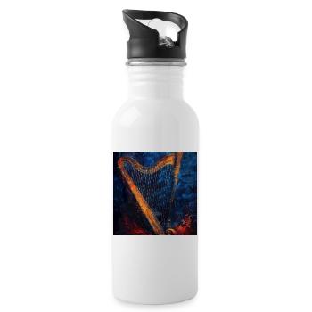 Harfe - Trinkflasche mit integriertem Trinkhalm - Weiß - Rechts