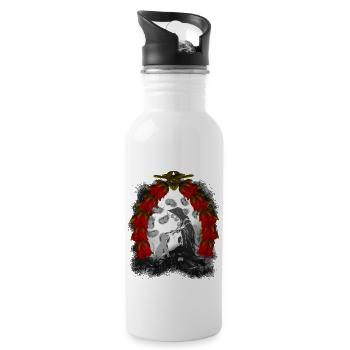 Fairy Tale Fairy Tale Character Ghost Halloween Cats Cat - Water bottle with straw - white - Right
