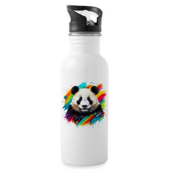 Panda - Water bottle with straw - white - Right