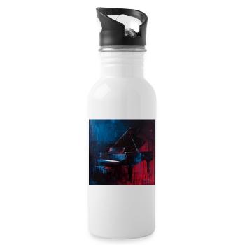 piano - Water bottle with straw - white - Right