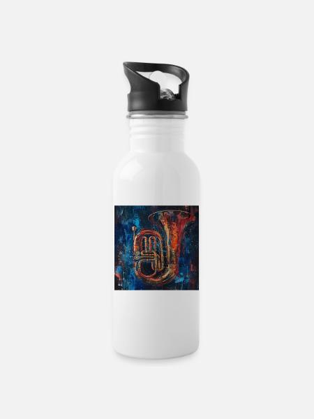 Tuba - Trinkflasche mit integriertem Trinkhalm - Weiß