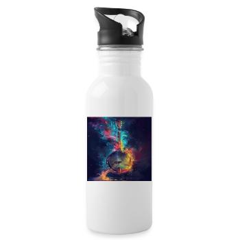 Banjo - Trinkflasche mit integriertem Trinkhalm - Weiß - Rechts