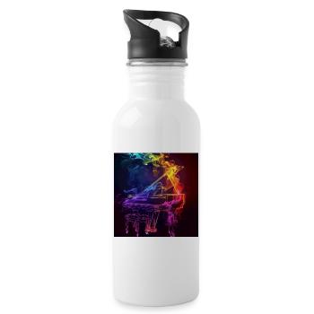 Piano - Water bottle with straw - white - Right