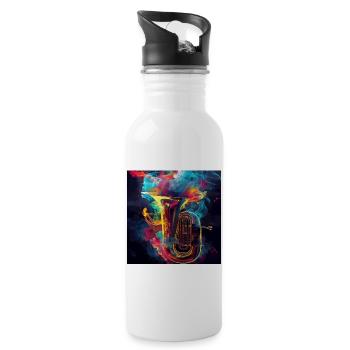 Tuba - Water bottle with straw - white - Right