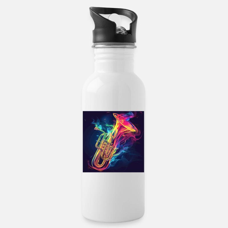 Tuba - Trinkflasche mit integriertem Trinkhalm - Weiß