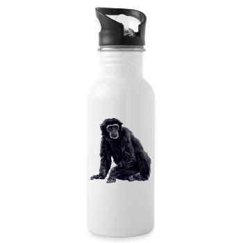 Gibbons Gibbon - Trinkflasche mit integriertem Trinkhalm - Weiß - Rechts