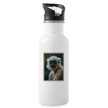 Gibbons Gibbon - Trinkflasche mit integriertem Trinkhalm - Weiß - Rechts
