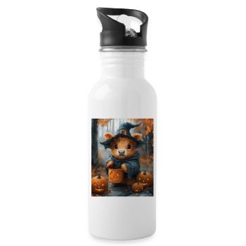 Halloween Cadeau Femmes Vache Hommes Enfants Décoration - Gourde avec paille intégrée - blanc - Droite