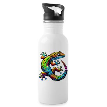 Gecko - Water bottle with straw - white - Right