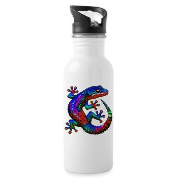 Gecko - Water bottle with straw - white - Right