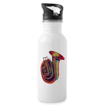 Tuba - Water bottle with straw - white - Right