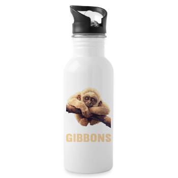 Gibbons Gibbon - Trinkflasche mit integriertem Trinkhalm - Weiß - Rechts