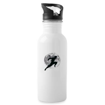 COURAGE IN THE SHADOWS - Water bottle with straw - white - Right