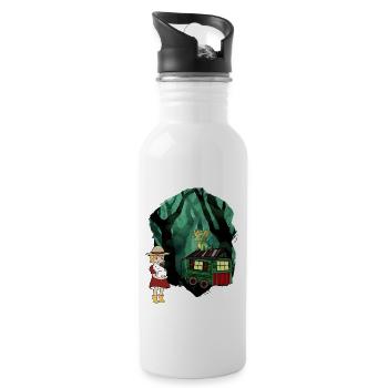 Fairy Tale Fairy Tale Character Dragon Forest Adventure - Water bottle with straw - white - Right