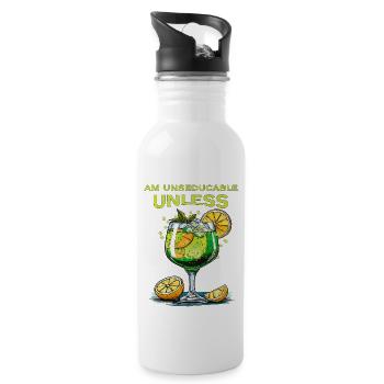 DRINK AT UNSEDUCABLE UNLESS - Water bottle with straw - white - Right