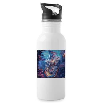 Tuba - Trinkflasche mit integriertem Trinkhalm - Weiß - Rechts