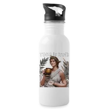 Frau TOGA is truth - Trinkflasche mit integriertem Trinkhalm - Weiß - Rechts