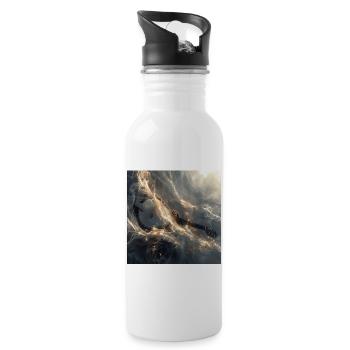 Banjo - Trinkflasche mit integriertem Trinkhalm - Weiß - Rechts