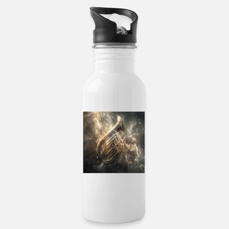 Tuba - Trinkflasche mit integriertem Trinkhalm - Weiß