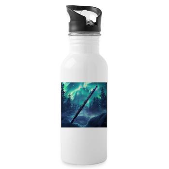 Querflöte - Trinkflasche mit integriertem Trinkhalm - Weiß - Rechts