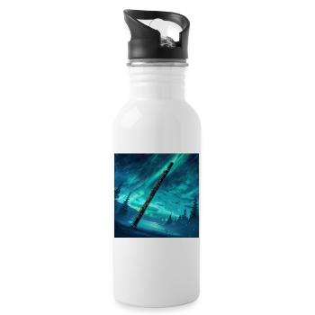 Querflöte - Trinkflasche mit integriertem Trinkhalm - Weiß - Rechts