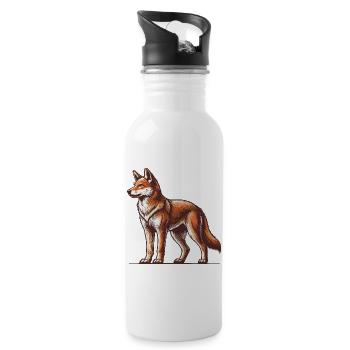 Dingo - Trinkflasche mit integriertem Trinkhalm - Weiß - Rechts