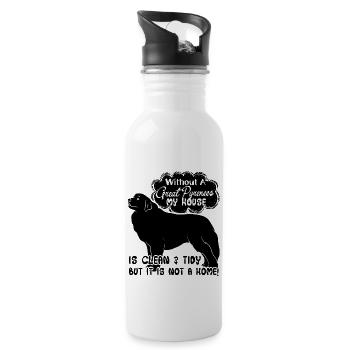 Without A Great Pyrenees - Water bottle with straw - white - Right
