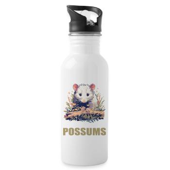 Opossum Opossums - Gourde avec paille intégrée - blanc - Droite